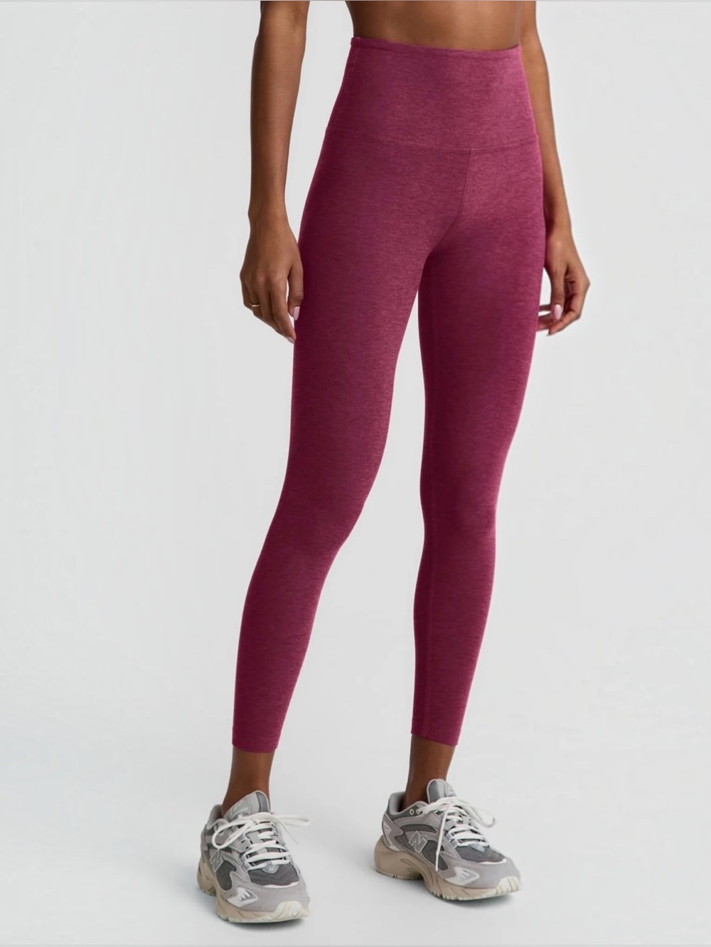 Beyond Yoga Space Dye Caught In Midi Legging Burgundy Women XS USA High Rise EUC